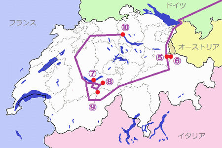 2000春地図（スイス）